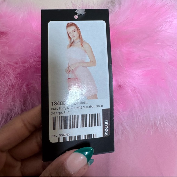 Dolls Kill Baby flirty N’ Thriving Marabou Dress - Picture 6 of 12